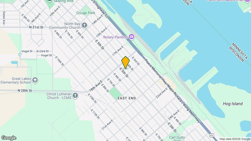 1825 E 5th St Map and Location Details