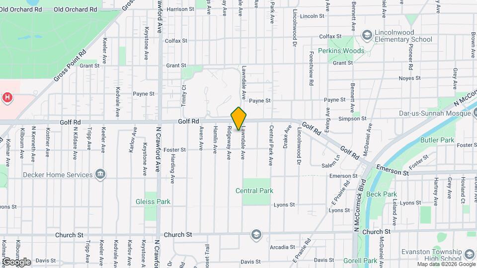 9526 Lawndale Ave Map and Location Details