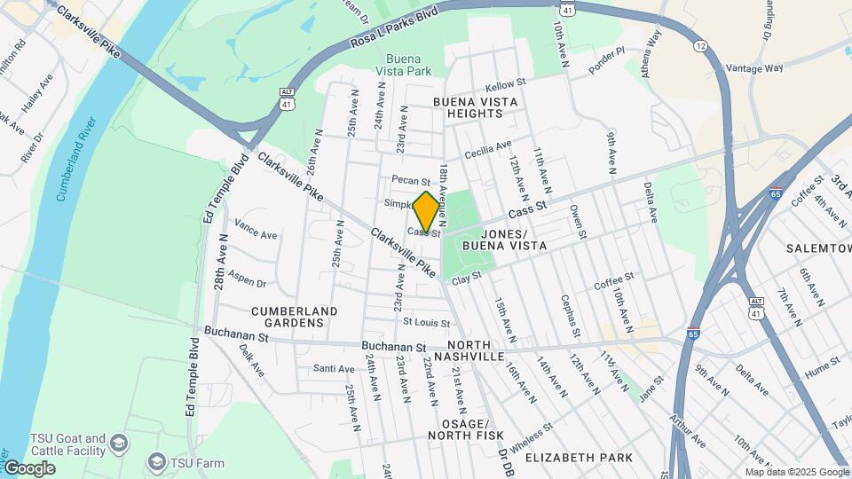 1709 Cass St Map and Location Details