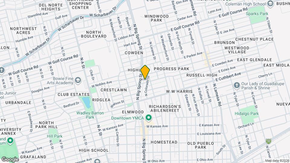 1301 N Colorado St Map and Location Details