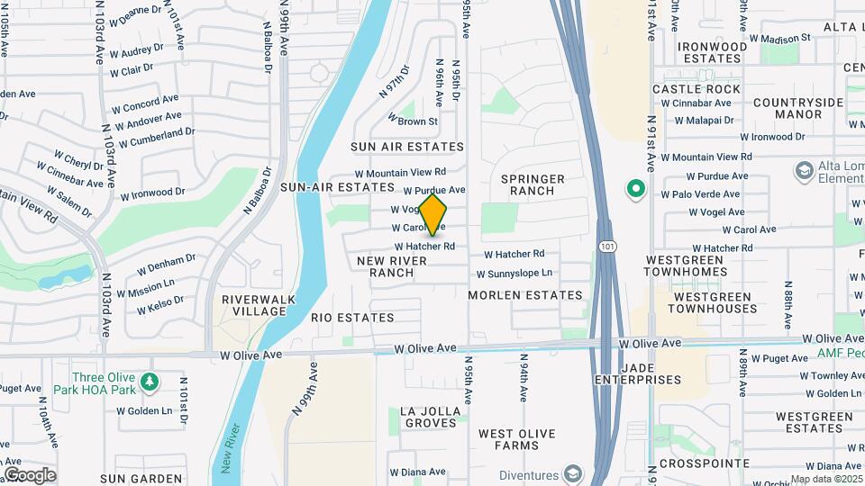 9556 W Hatcher Rd Map and Location Details