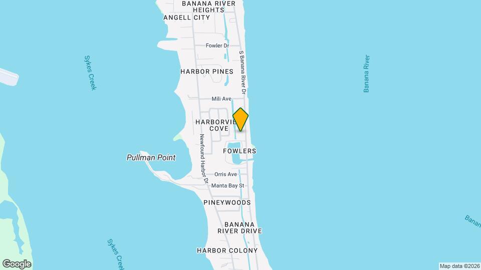 1251 S Banana River Dr Map and Location Details