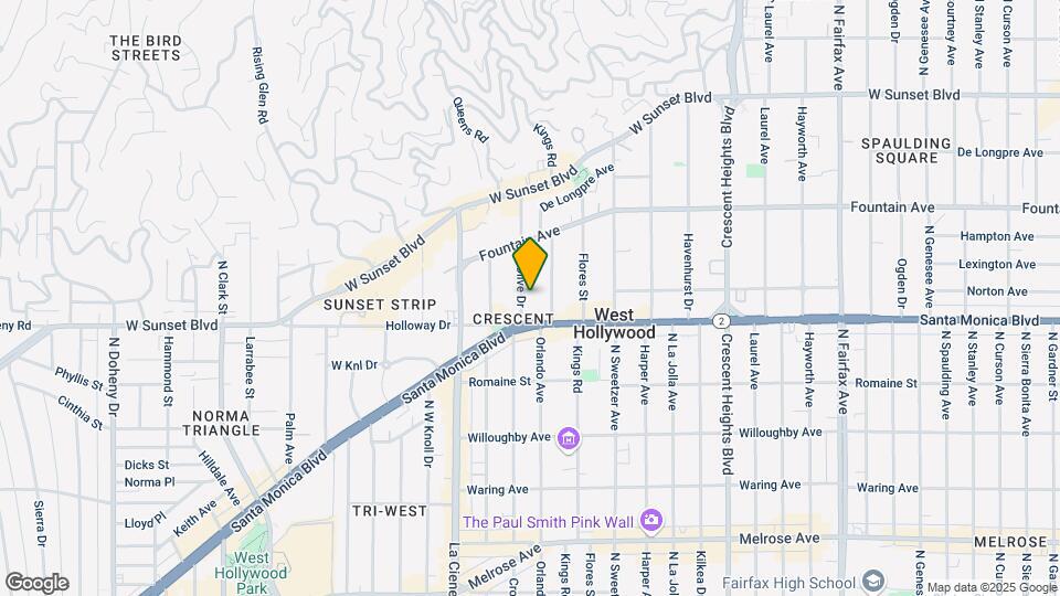 1124 N Olive Dr Map and Location Details