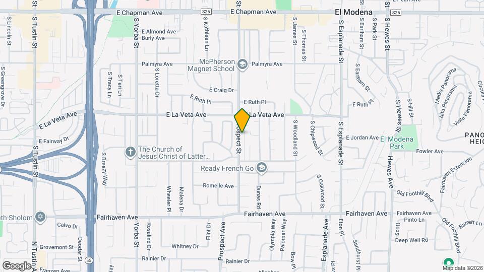 581 S Prospect St Map and Location Details