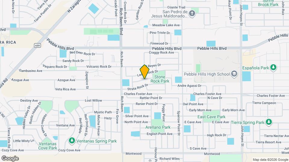 14222 Poets Rock Ln Mapa y Detalles de la Ubicación