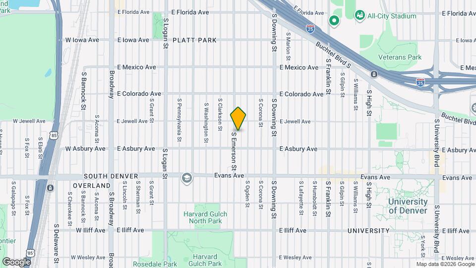 1946 S Emerson St Map and Location Details