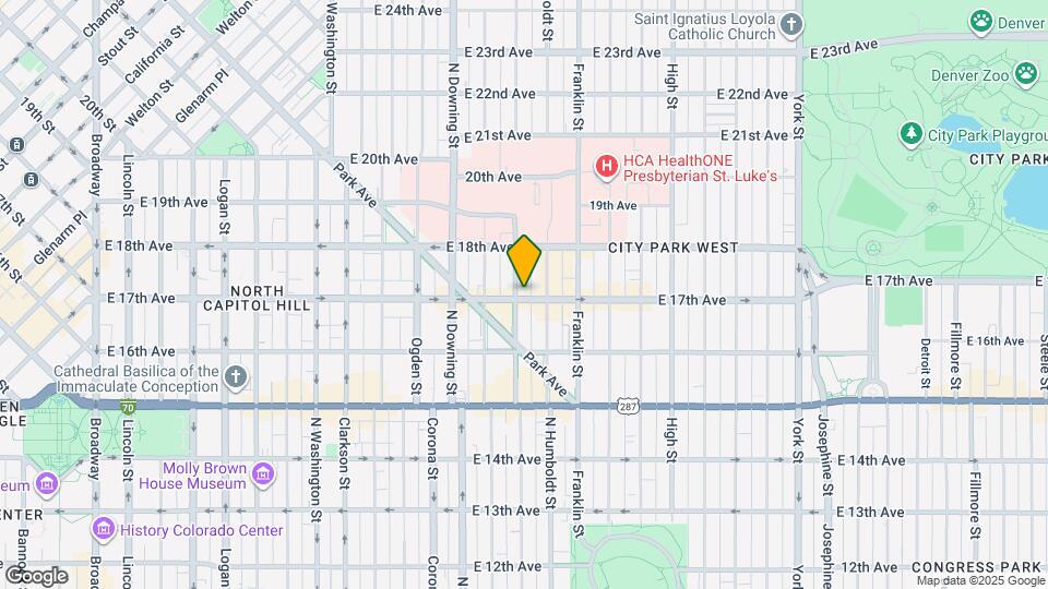 1309 E 17th Ave Map and Location Details