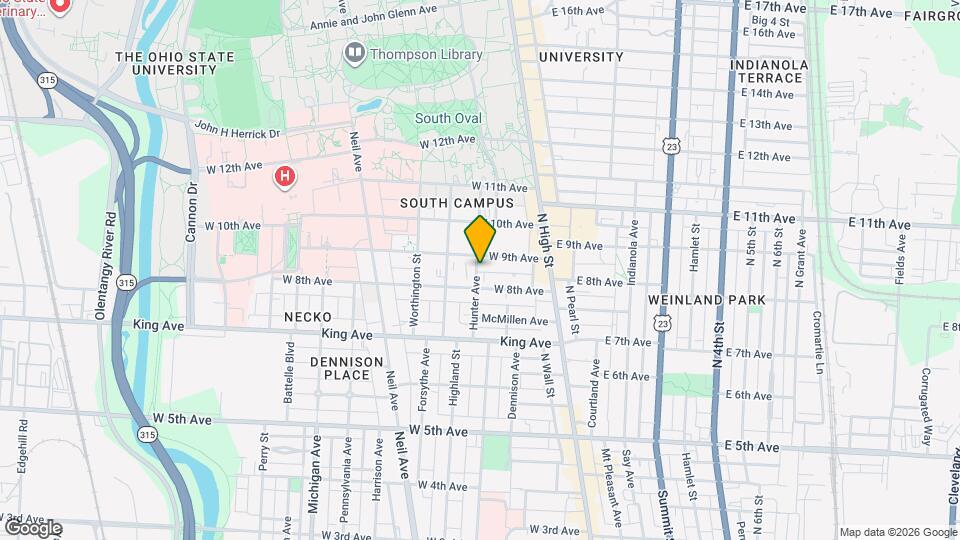 1502 Hunter Ave Map and Location Details