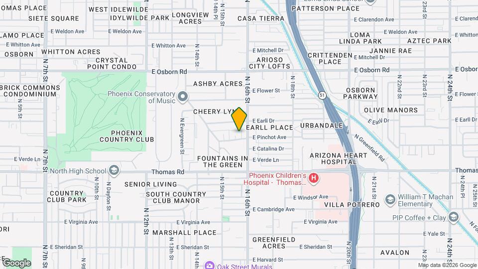 3021 N 15th Pl Map and Location Details