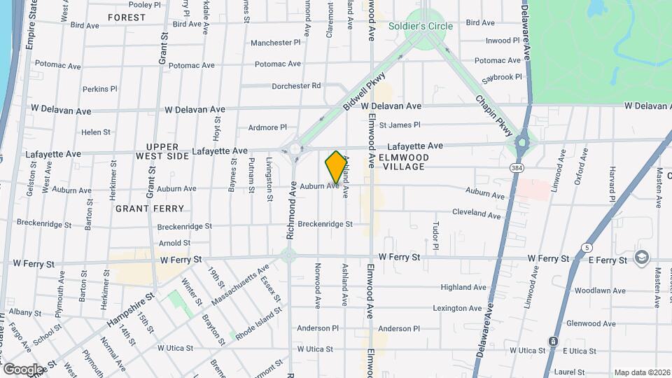 575 Auburn Ave Map and Location Details