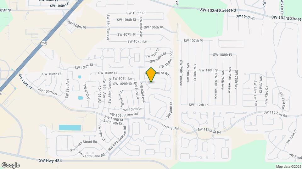 8208 SW 108th Ln Rd Map and Location Details