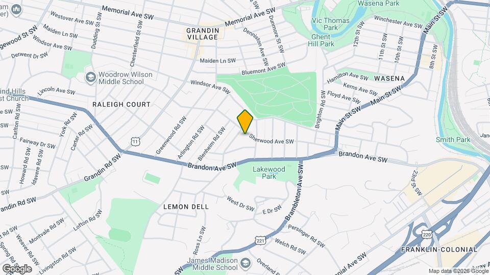 1520 Sherwood Ave SW Map and Location Details