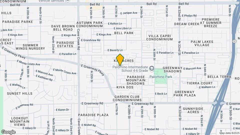2710 E Marconi Ave Mapa y Detalles de la Ubicación