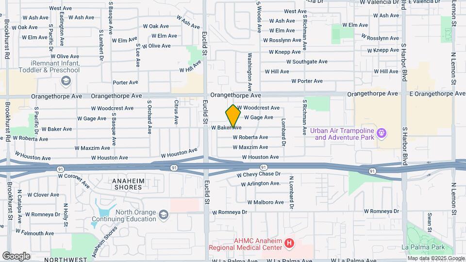 800 W Baker Ave Mapa y Detalles de la Ubicación