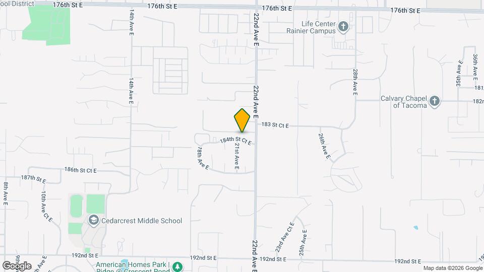 2105 184th St Ct E Map and Location Details
