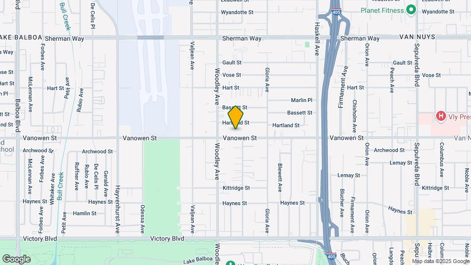 16023 Vanowen St Map and Location Details