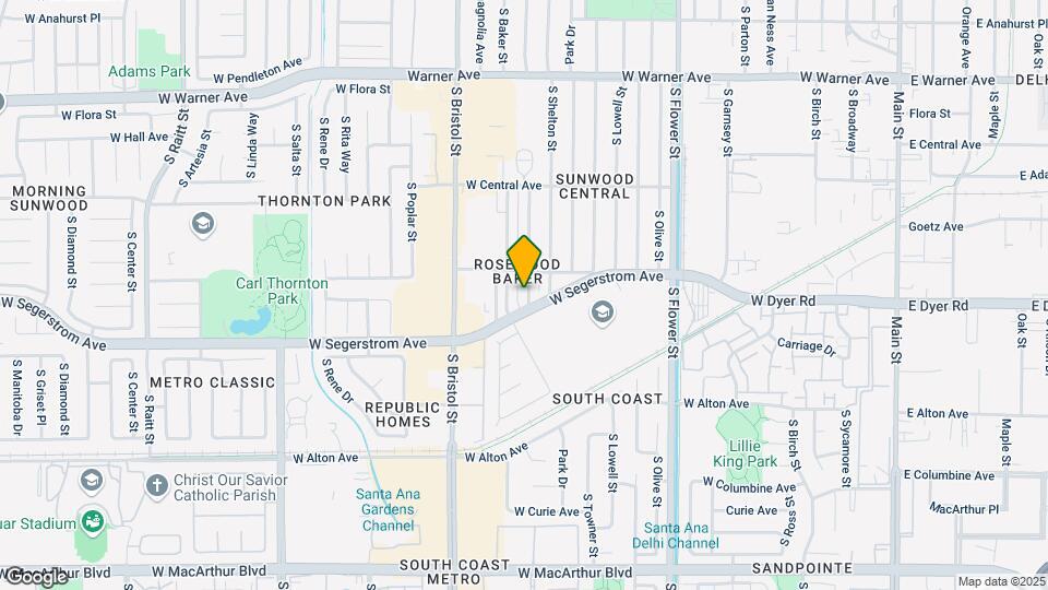 2728 S Rosewood Ave Mapa y Detalles de la Ubicación