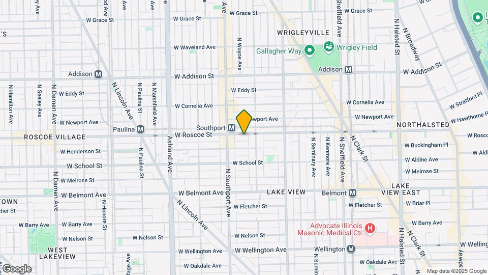 1325 W Roscoe St Mapa y Detalles de la Ubicación