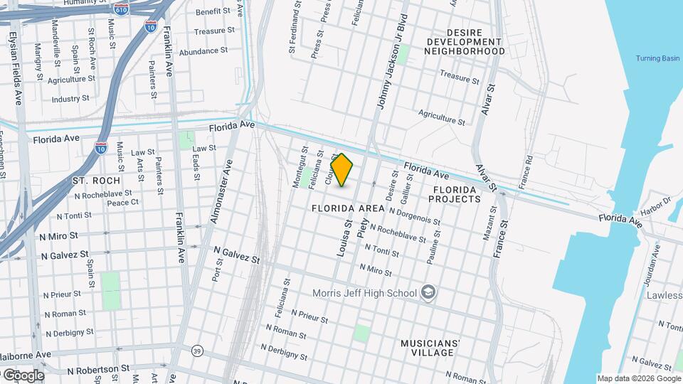 3135 N Dorgenois St Map and Location Details