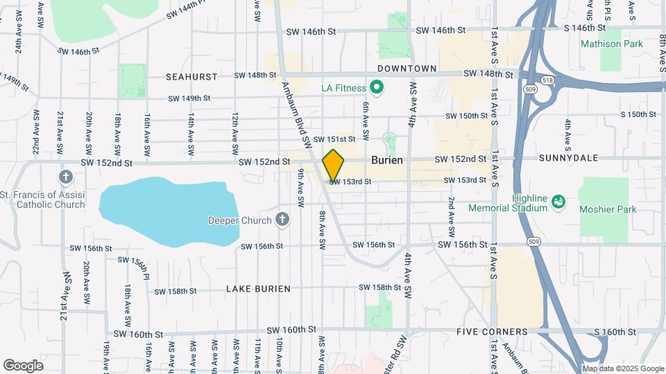 645 SW 153rd St Map and Location Details