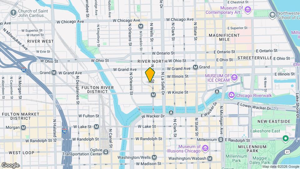 206 W Hubbard St Map and Location Details