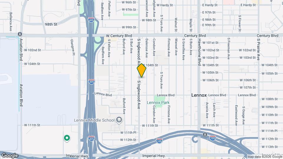 10600 S Inglewood Ave, Unit 45 Map and Location Details