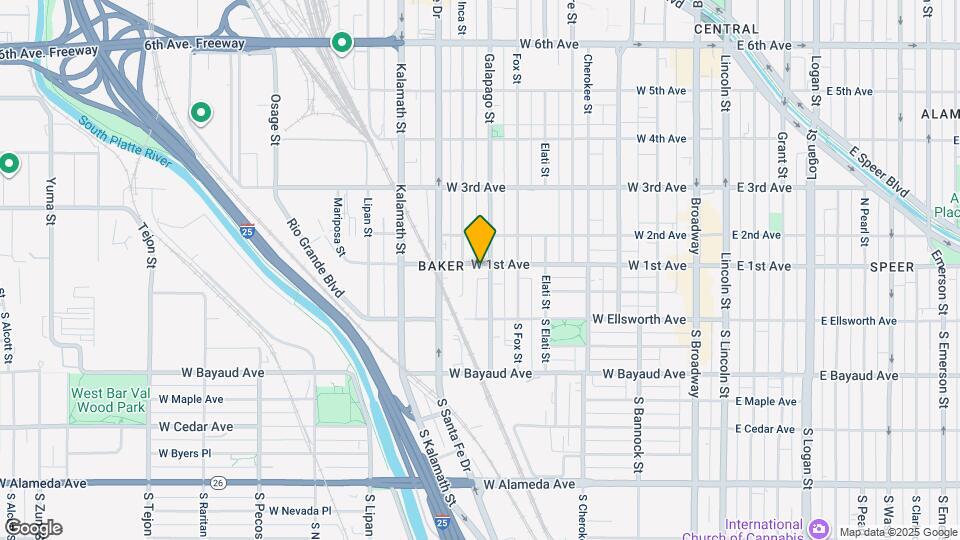 714 W 1st Ave Map and Location Details
