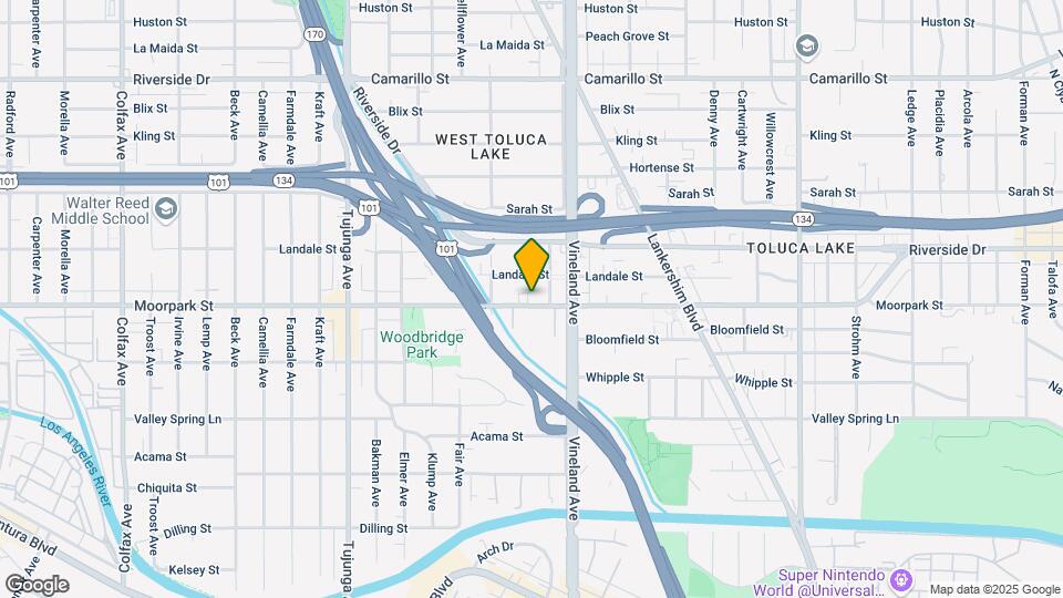 11041 Moorpark St Map and Location Details