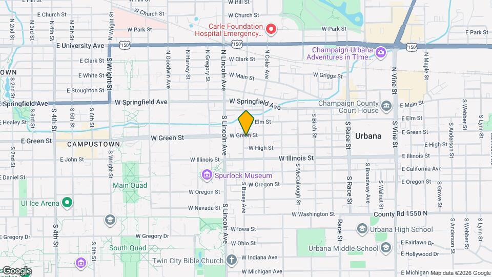 713 W Green St Map and Location Details