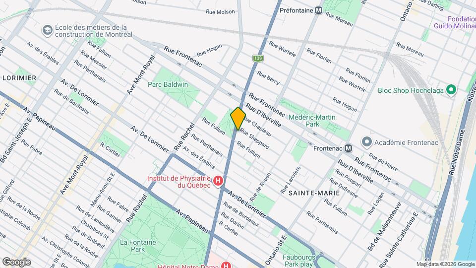 2322 Sherbrooke Rue E Map and Location Details