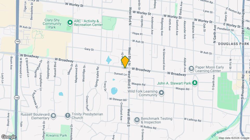 1006 W Broadway Map and Location Details