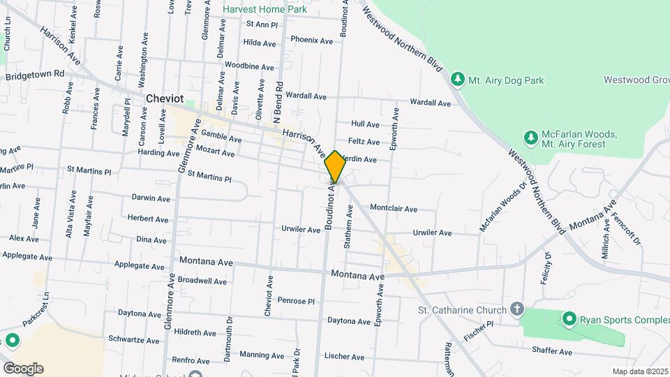 3512 Boudinot Ave Map and Location Details