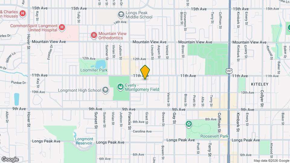 1033 Grant St Map and Location Details