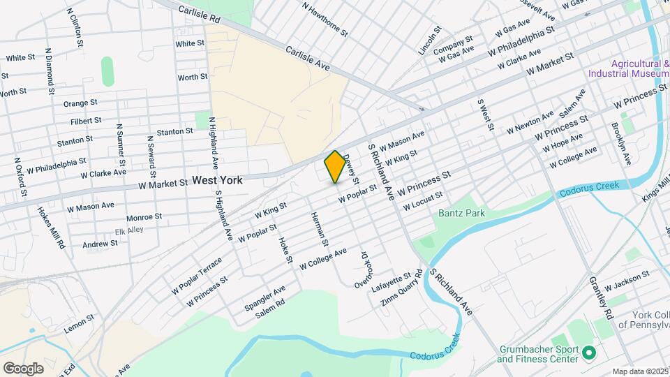 1202 W King St Mapa y Detalles de la Ubicación