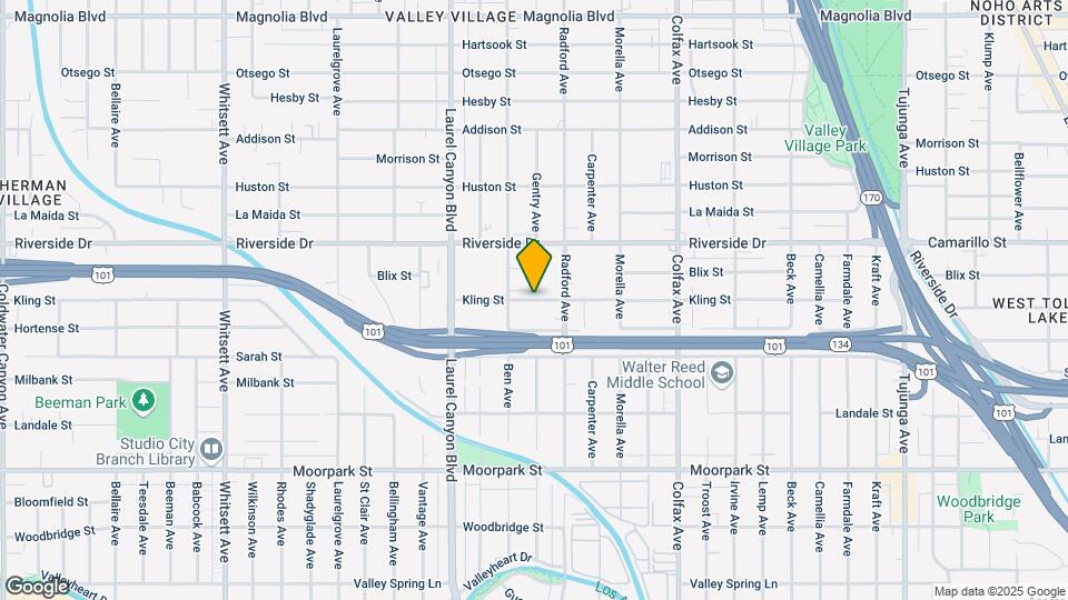 11928 Kling St Map and Location Details