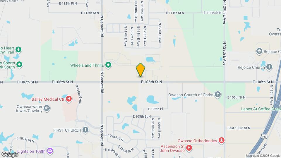 10605 N 117th E Pl Map and Location Details