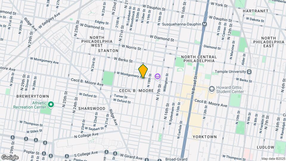 1736 N Gratz St Map and Location Details
