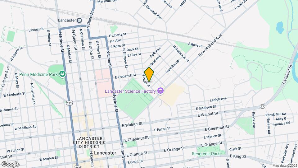 555 N Plum St Map and Location Details