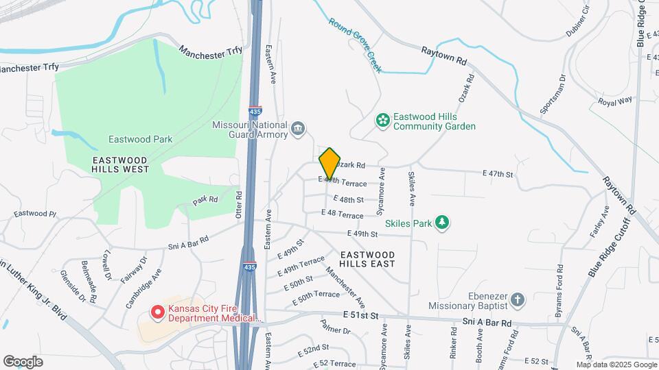 7701 E 47th Terrace Map and Location Details