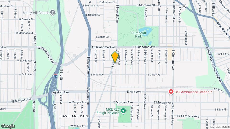 3224 S Howell Ave Map and Location Details