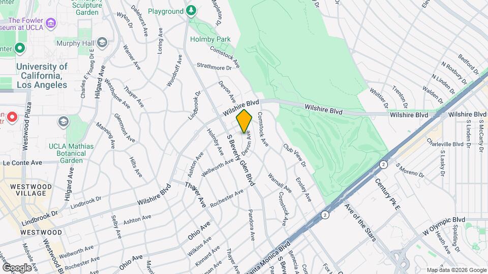 1267 1/2 Devon Ave, Unit 1 bedroom Westwood apartment Map and Location Details