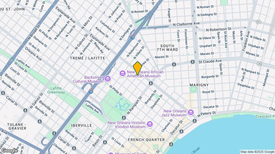1300 Treme St Mapa y Detalles de la Ubicación