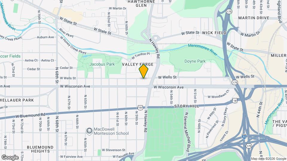 5805 W Wells St Map and Location Details