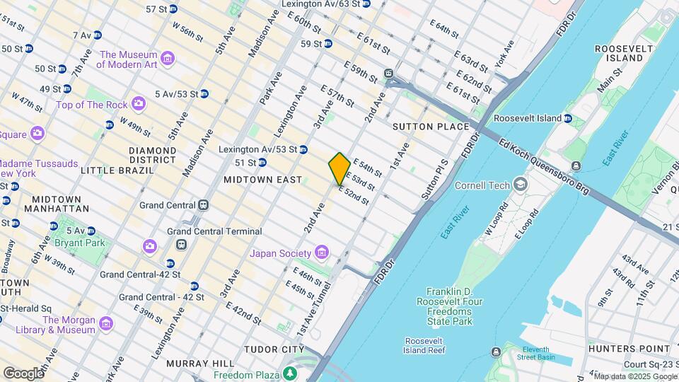 304 E 52nd St Map and Location Details
