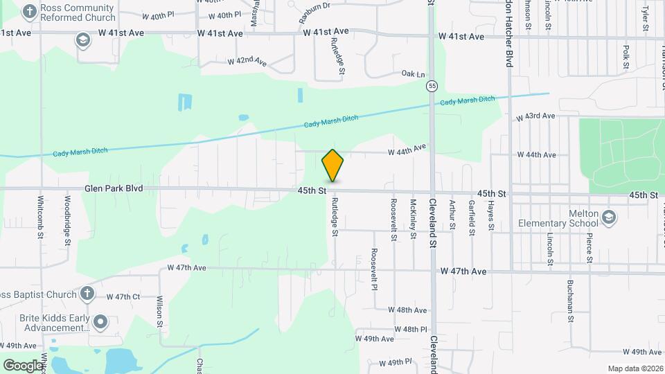 2410 W 45th Ave Map and Location Details