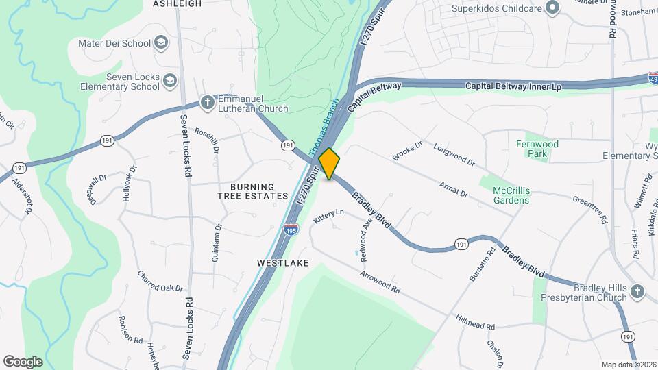7332 Bradley Blvd Map and Location Details