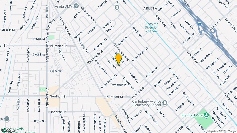 9341 Varna Ave Map and Location Details