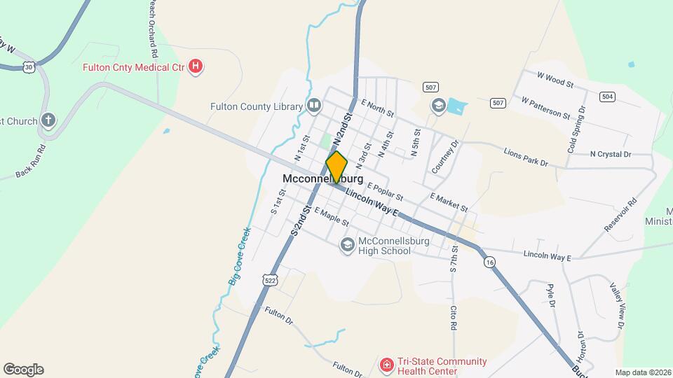 203 Lincoln Way E Map and Location Details