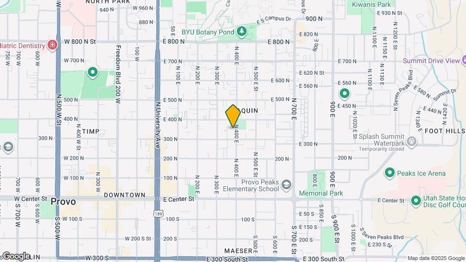 339 N 400 E Mapa y Detalles de la Ubicación