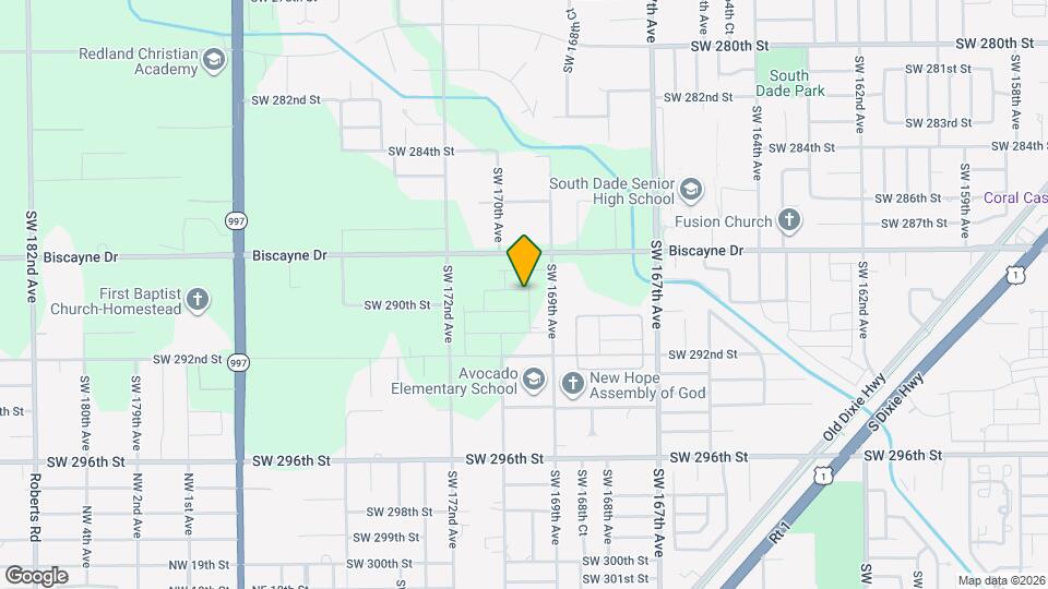 16930 SW 289th Ter Map and Location Details